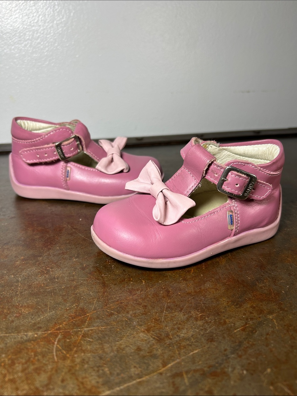 Calzado Sandy Pink Bow Mary Jane Shoes Toddler Size Mexico 14.5, US Size 8 / 8.5